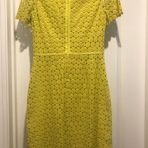 Lands End bright yellow daisy dress